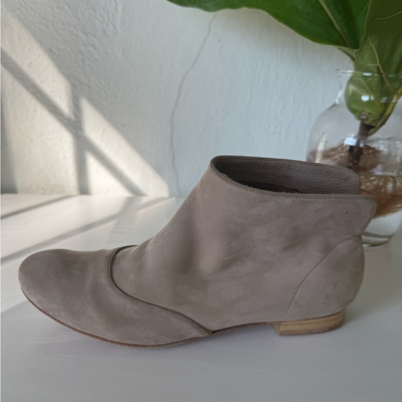 Coclico Elegant Taupe Suede Ankle Booties - Picture 5 of 10